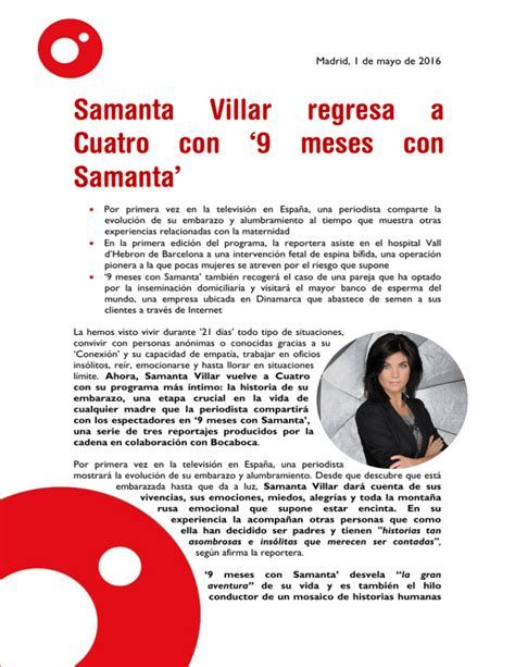 9 meses con Samanta-watch